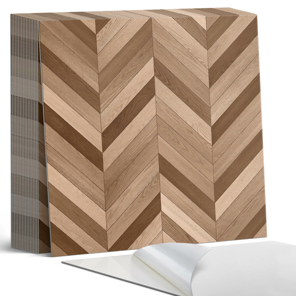 Vinyl padló Halszálkás motívum fa díszítéssel