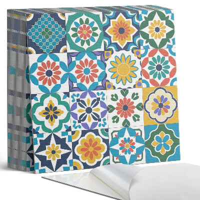 Öntapadós vinyl csempe Virág- és geometrikus kompozíciók