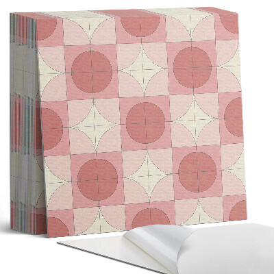 Vinyl padló Körök és virágos díszítések