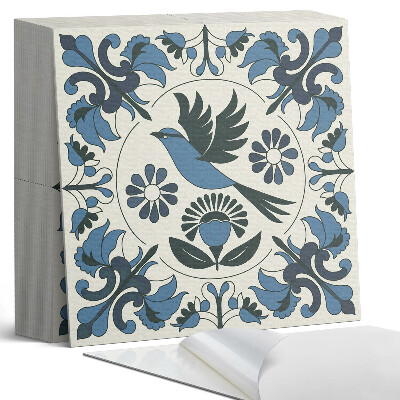 Vinyl padló Madármotívum színes virágok között