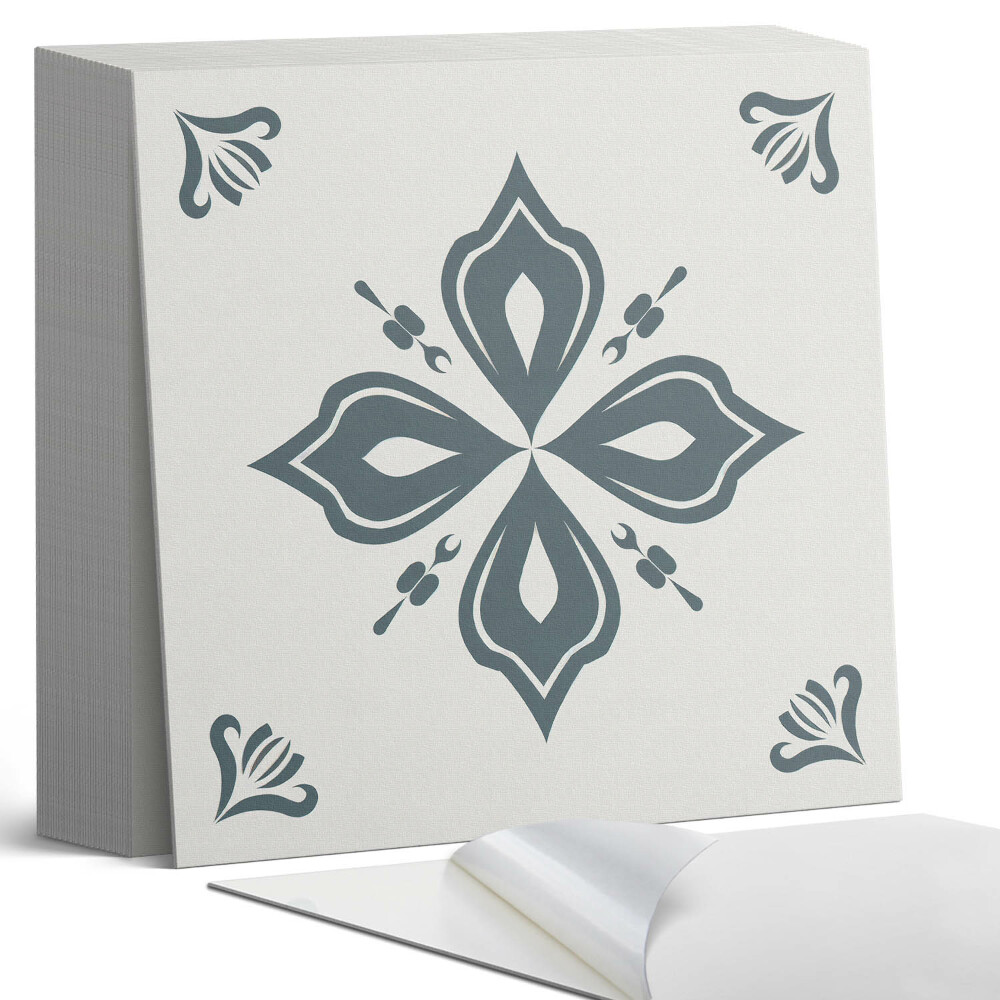 Öntapadós vinyl csempe Virágminta a keresztben