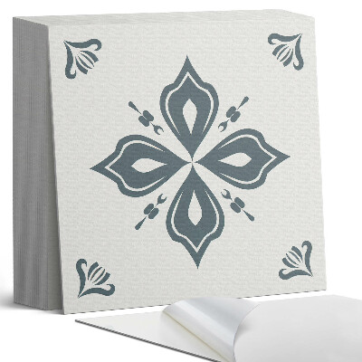 Öntapadós vinyl csempe Virágminta a keresztben