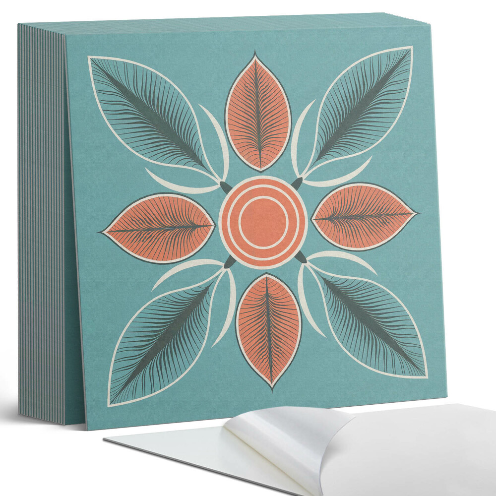 Vinyl padló Virágmotívum zöld levelekkel