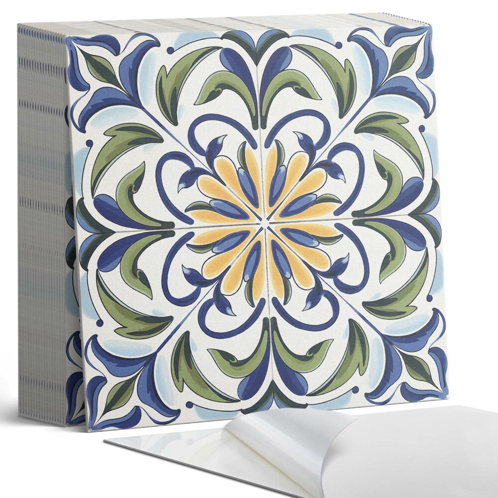 Öntapadós vinyl csempe Növényi motívum virágos díszítéssel