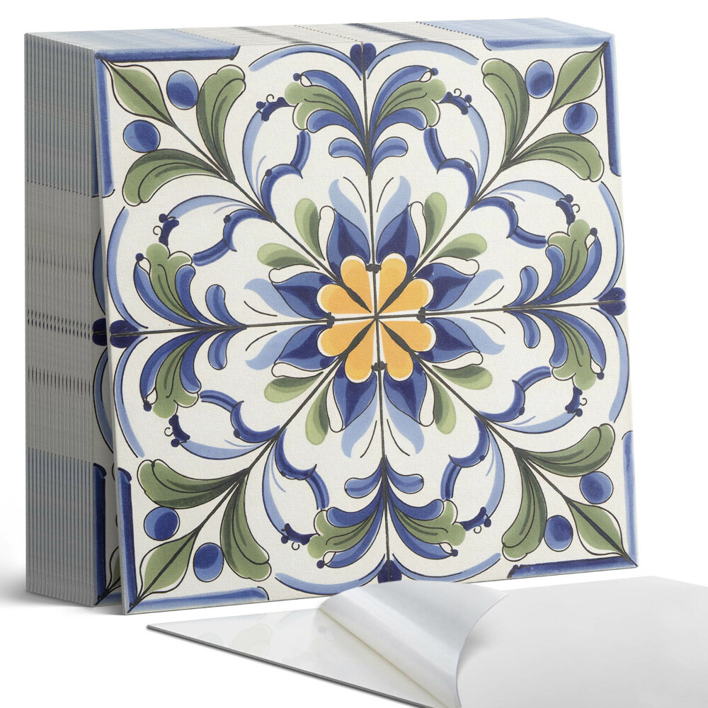 Vinyl padló Virágmotívum kerámia stílusban