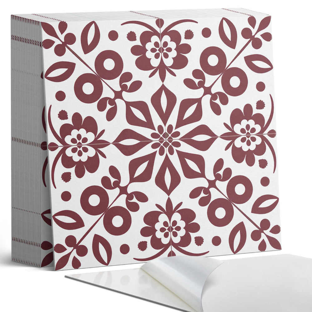 Öntapadós vinyl csempe Virágmotívum zöld levelekkel