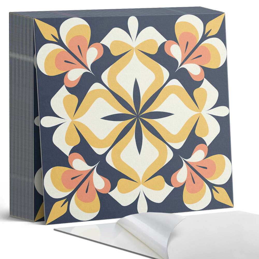 Vinyl padló Virágmotívum geometria formájában