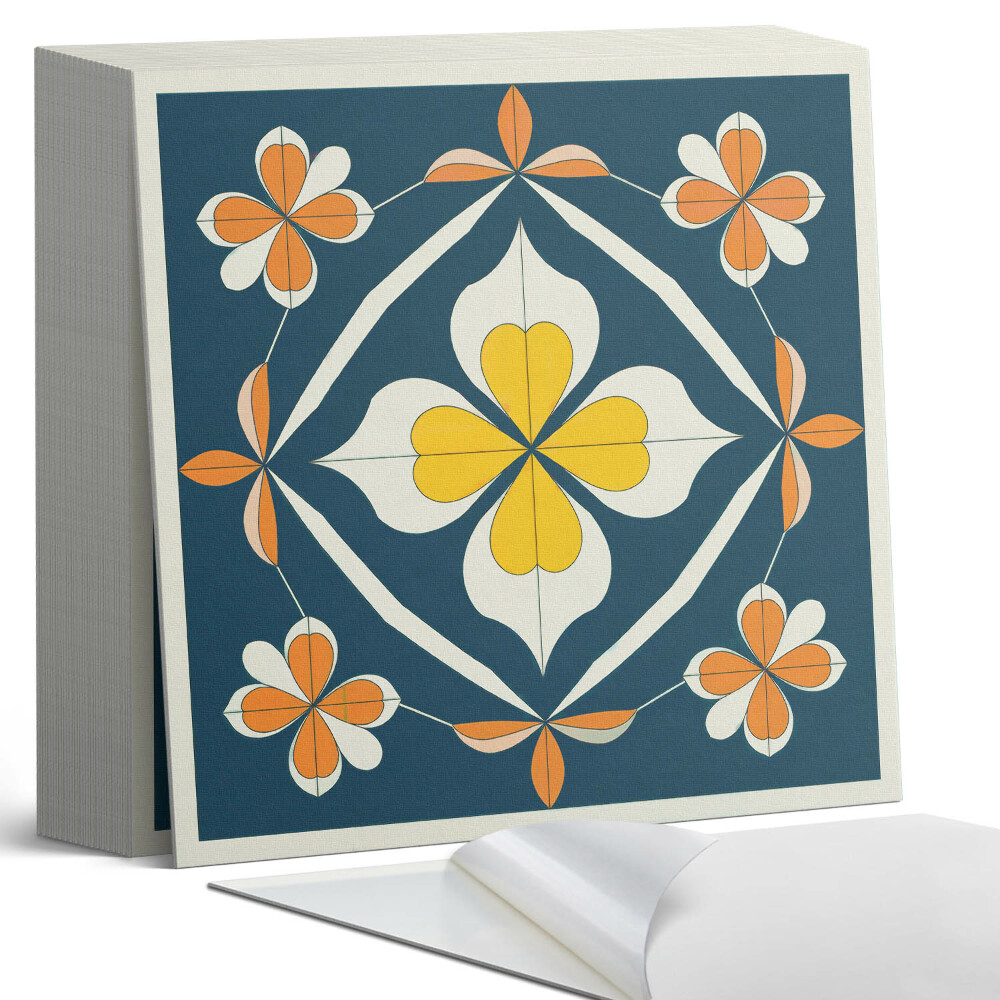 Öntapadós vinyl csempe Virágszimmetria harmonikus elrendezésben