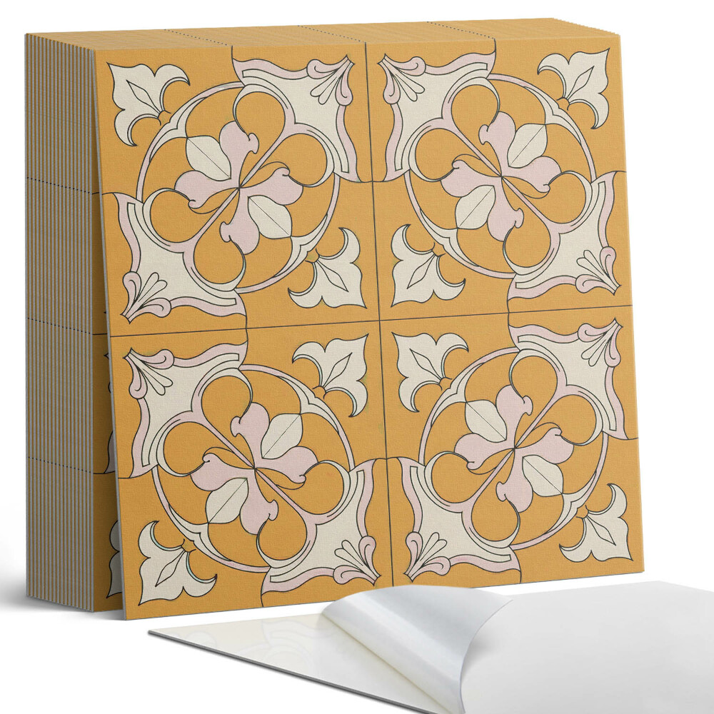 Öntapadós vinyl csempe Virágos mozaik színekben