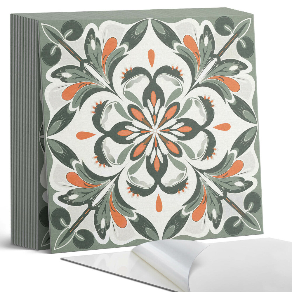 Vinyl padló Virágmotívum zöld levelekkel