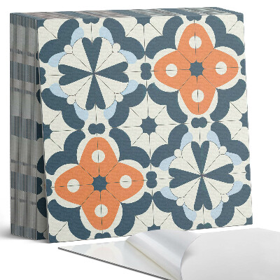 Vinyl padló Virágmotívum a csempékben