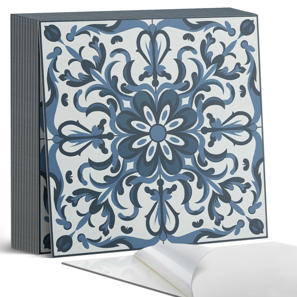 Öntapadós vinyl csempe Virágmotívumok dekoratív részletekkel