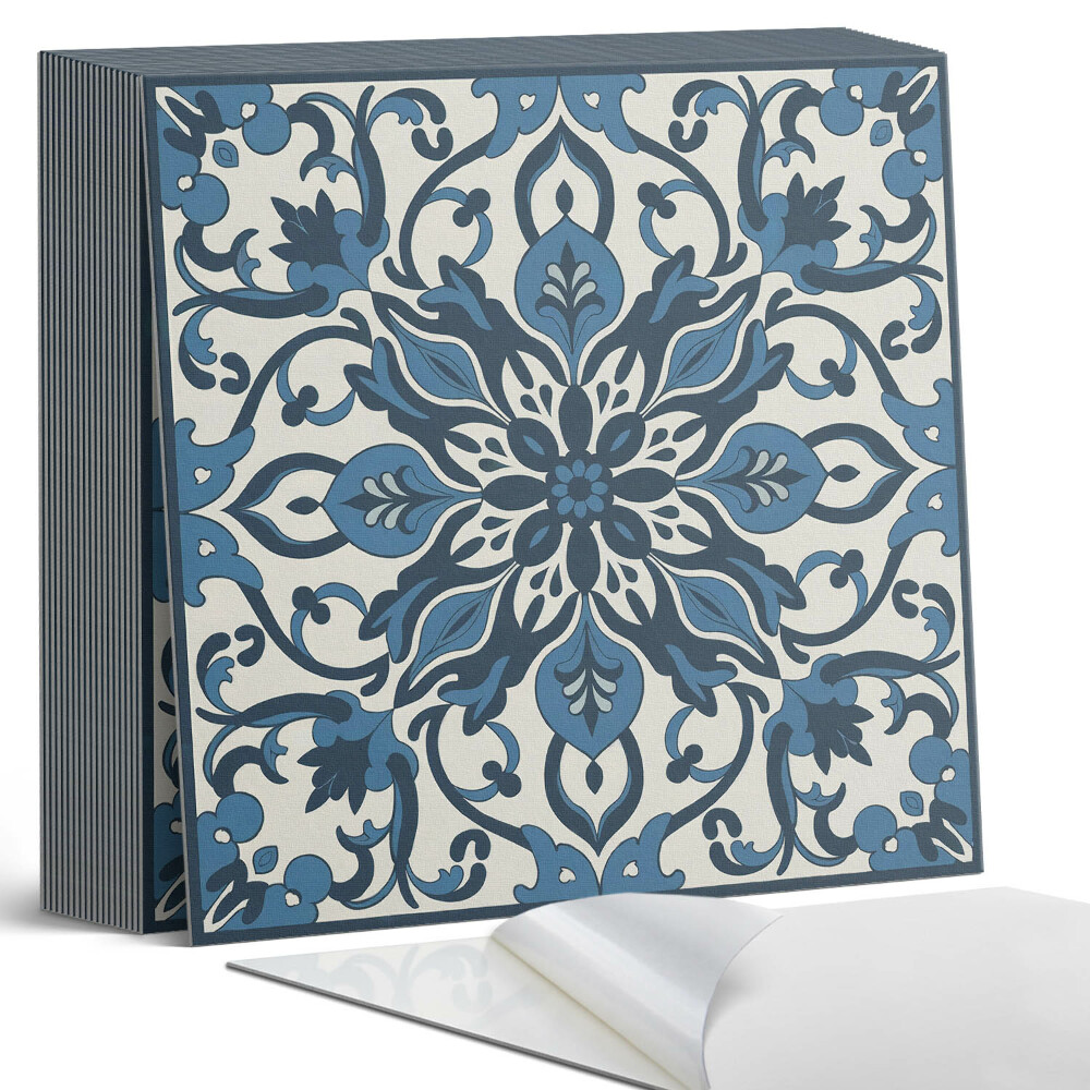 Vinyl csempe Virágminta zöld levelekkel