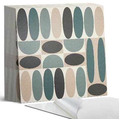 Öntapadós vinyl csempe Ovális formák vonzó formában