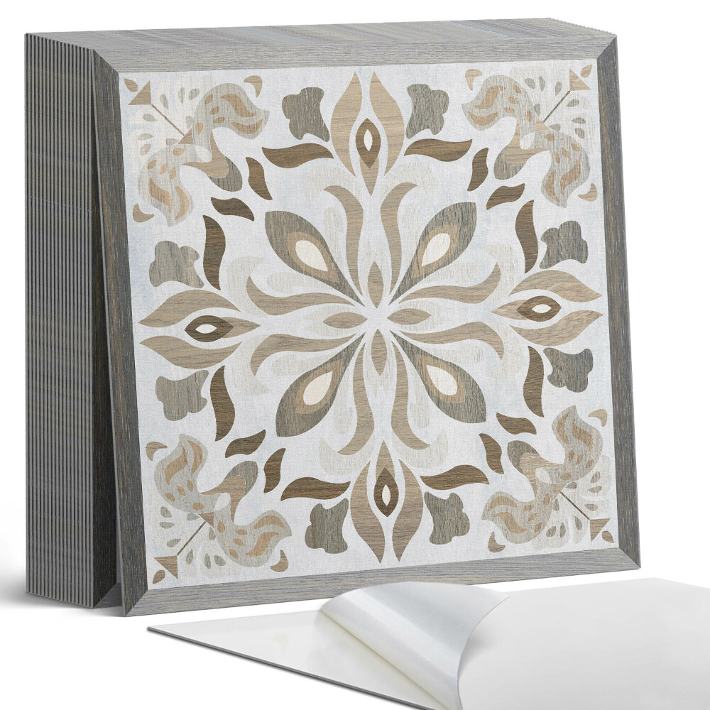 Öntapadós vinyl csempe Szimmetrikus virágmotívum