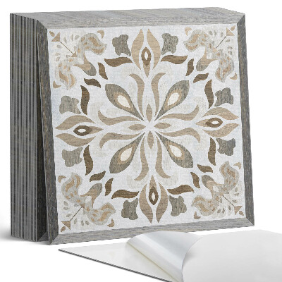 Öntapadós vinyl csempe Szimmetrikus virágmotívum