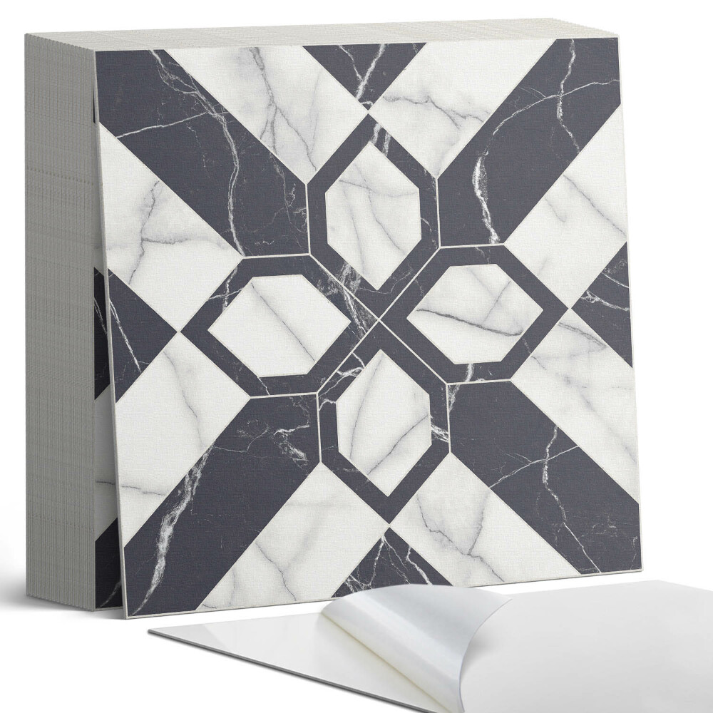 Öntapadós vinyl csempe Márványminta geometriai alakzatokban