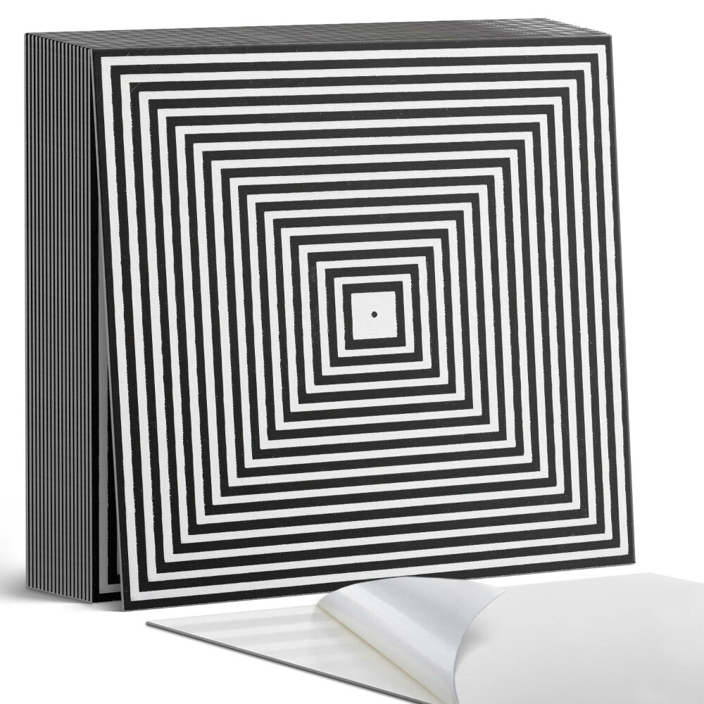 Vinyl padló Koncentrikus vonalak mintázata négyzetekben