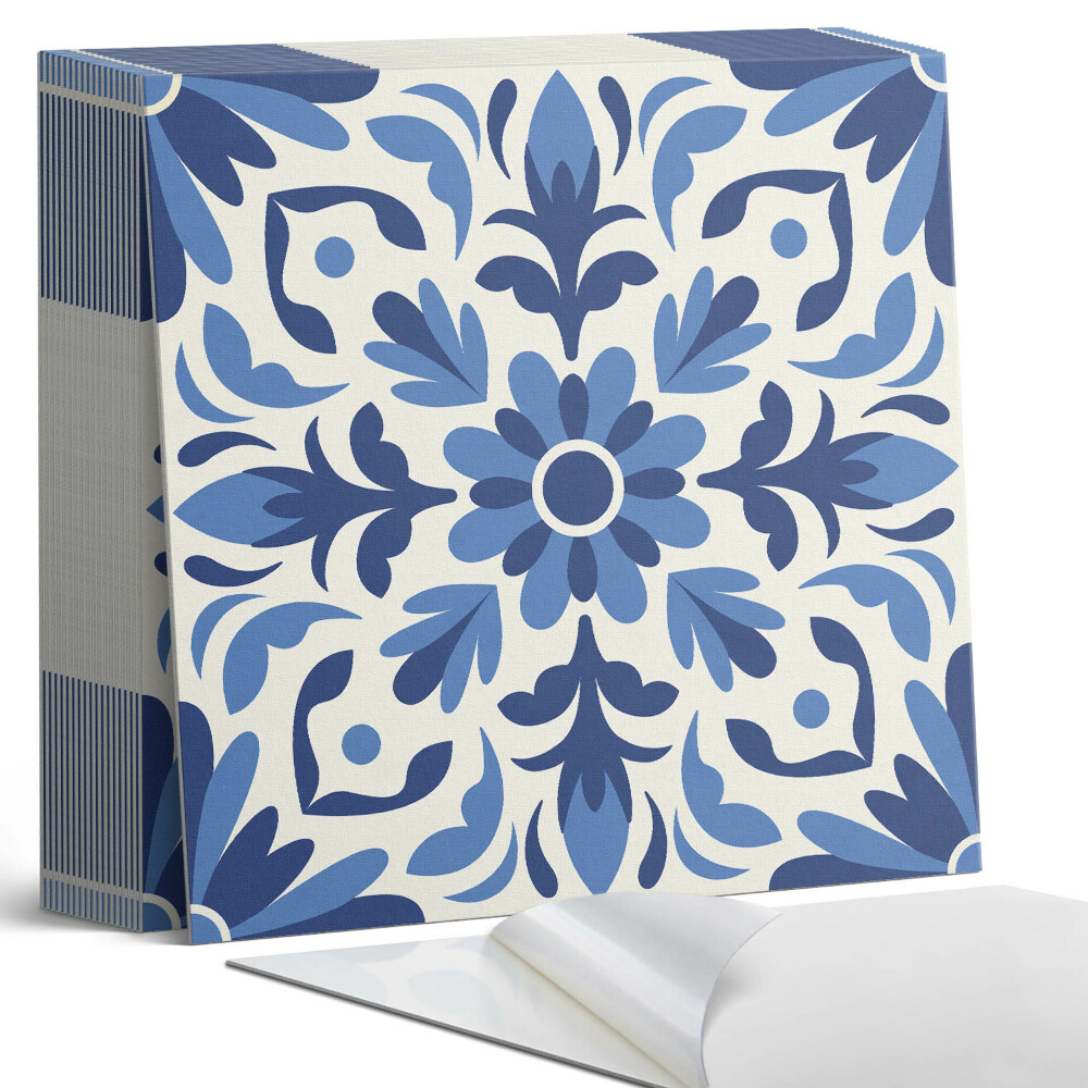 Öntapadós vinyl csempe Virágmotívum zöld levelekkel