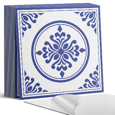 Öntapadós vinyl csempe Kerek motívum virágos díszítéssel