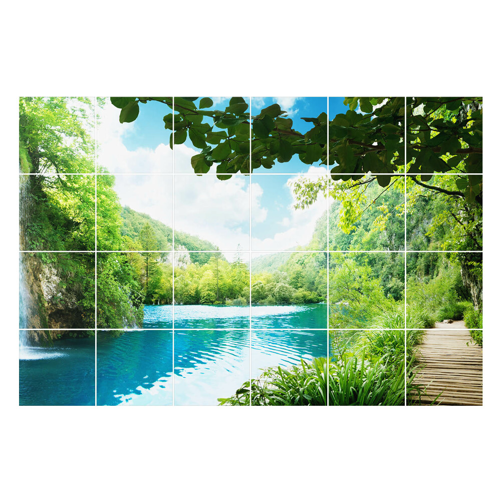 Csempe matrica dekor Festői vízparti táj