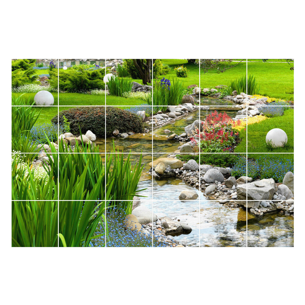 Csempe matrica dekor Kert vízfolyással