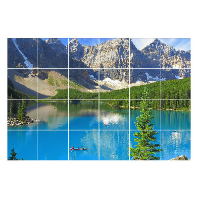 Csempefólia Hegyi táj egy tóval