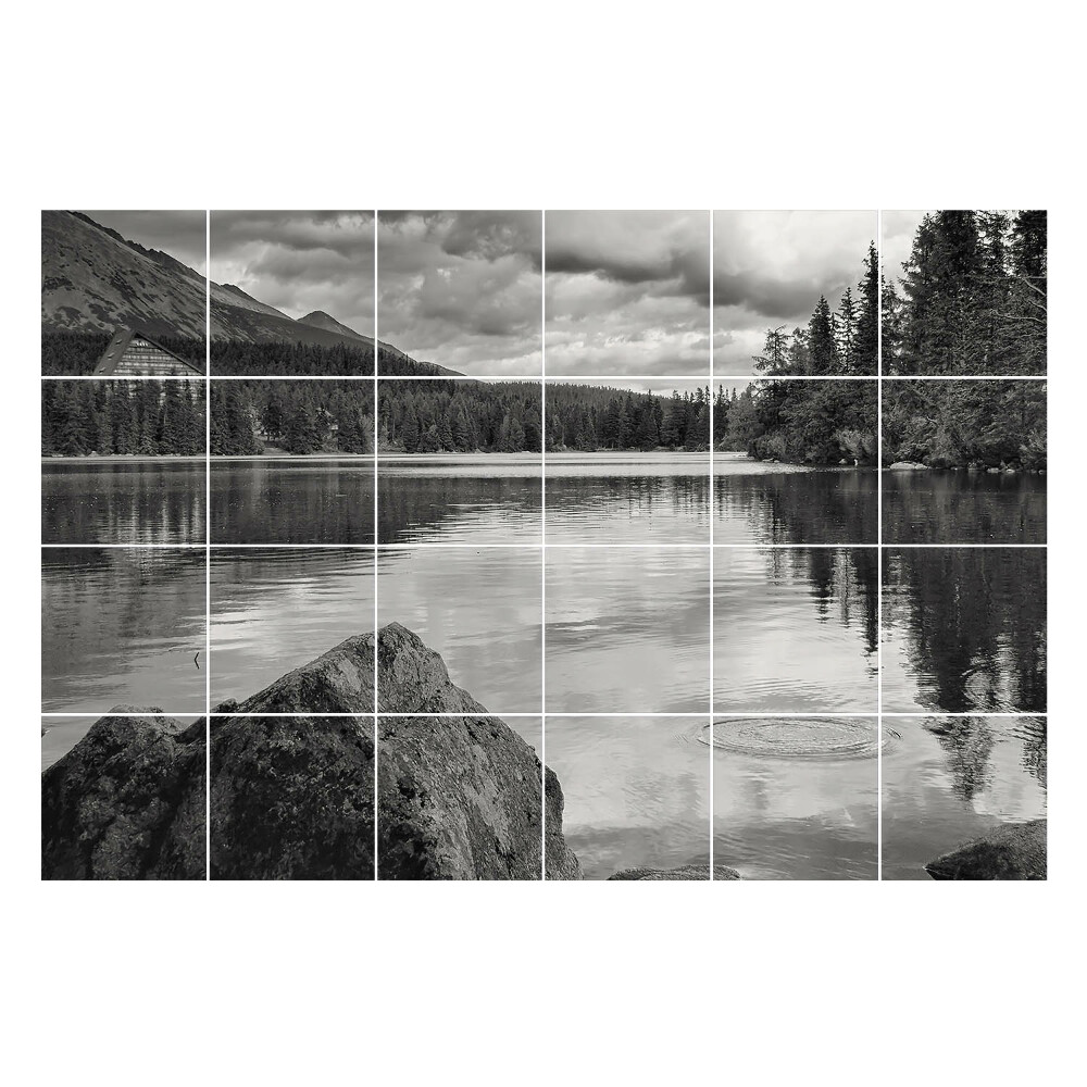 Öntapadós csempe matrica Egy nyugodt vízparti táj