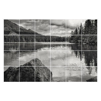 Öntapadós csempe matrica Egy nyugodt vízparti táj