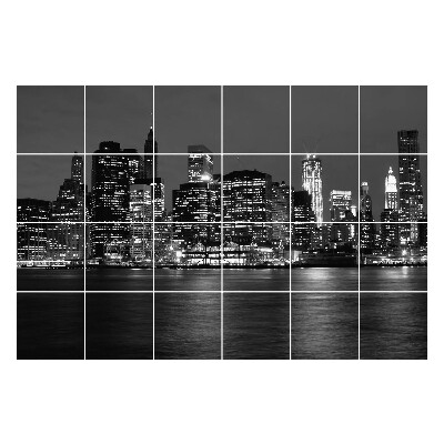 Csempe matrica dekor Az éjszakai város panorámája