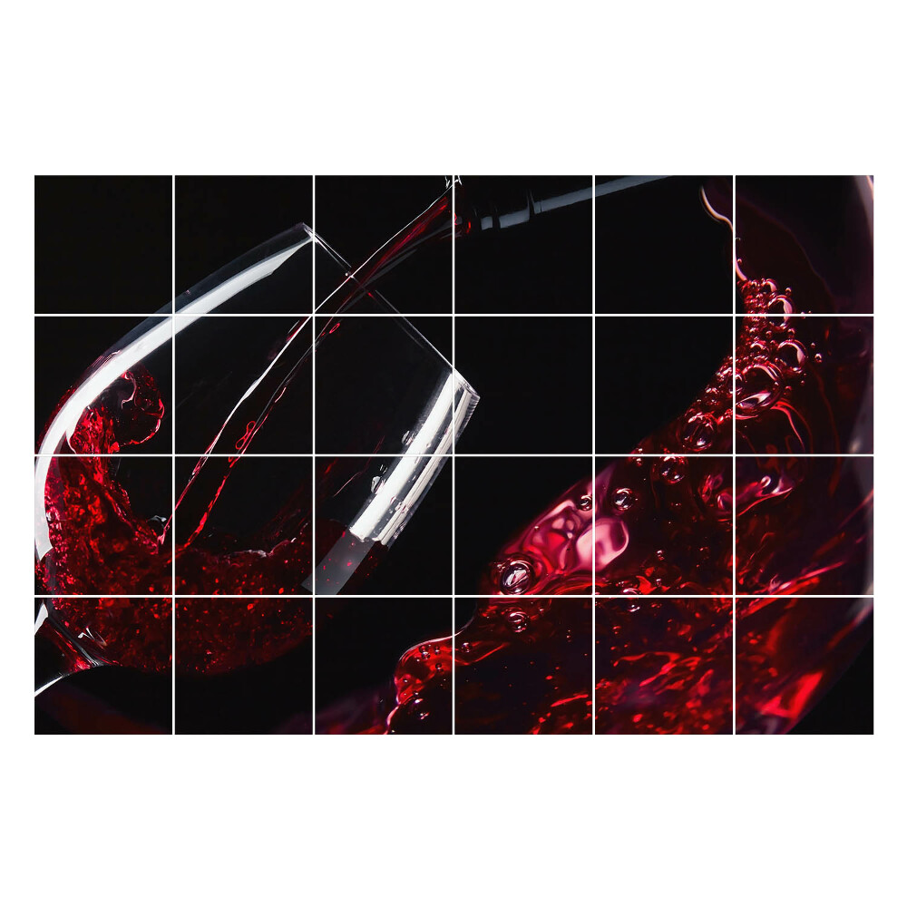 Csempefólia Bor egy pohárban