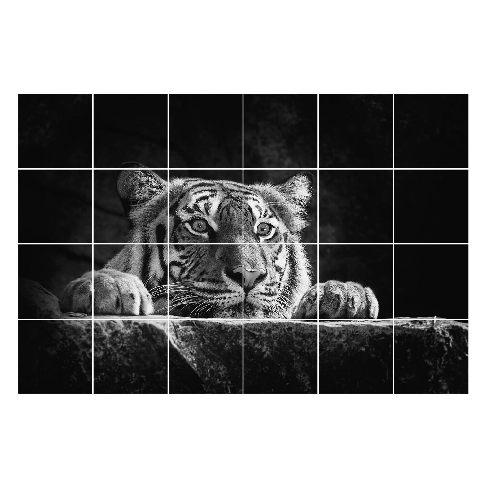 Öntapadós csempe matrica Tigris közeli képe