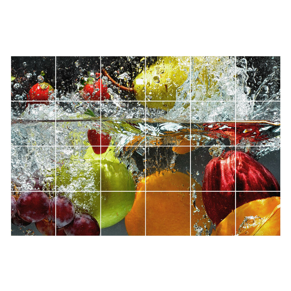 Csempe matrica dekor Gyümölcsrobbanás a vízben