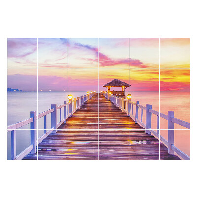 Csempe matrica dekor Móló nyugodt víz felett