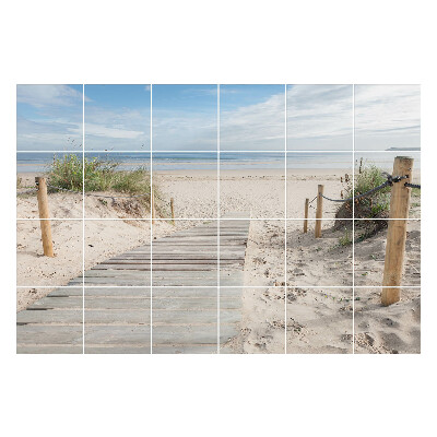 Fali csempe matrica Út a tengerpartra