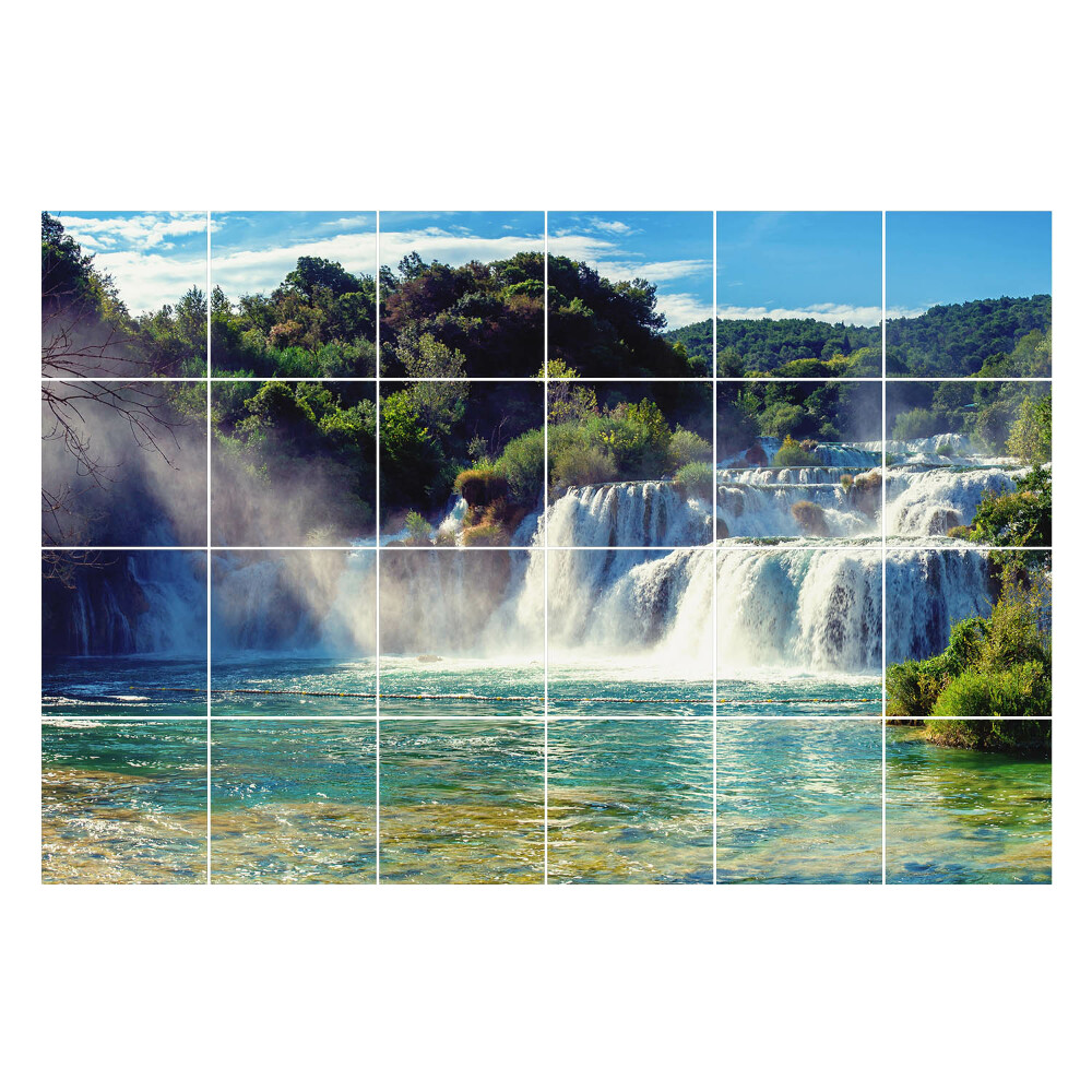 Csempefólia Természet által körülvett vízesések