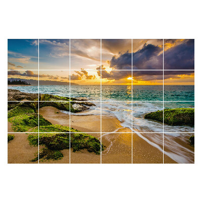 Fali csempe matrica Naplemente a tenger felett