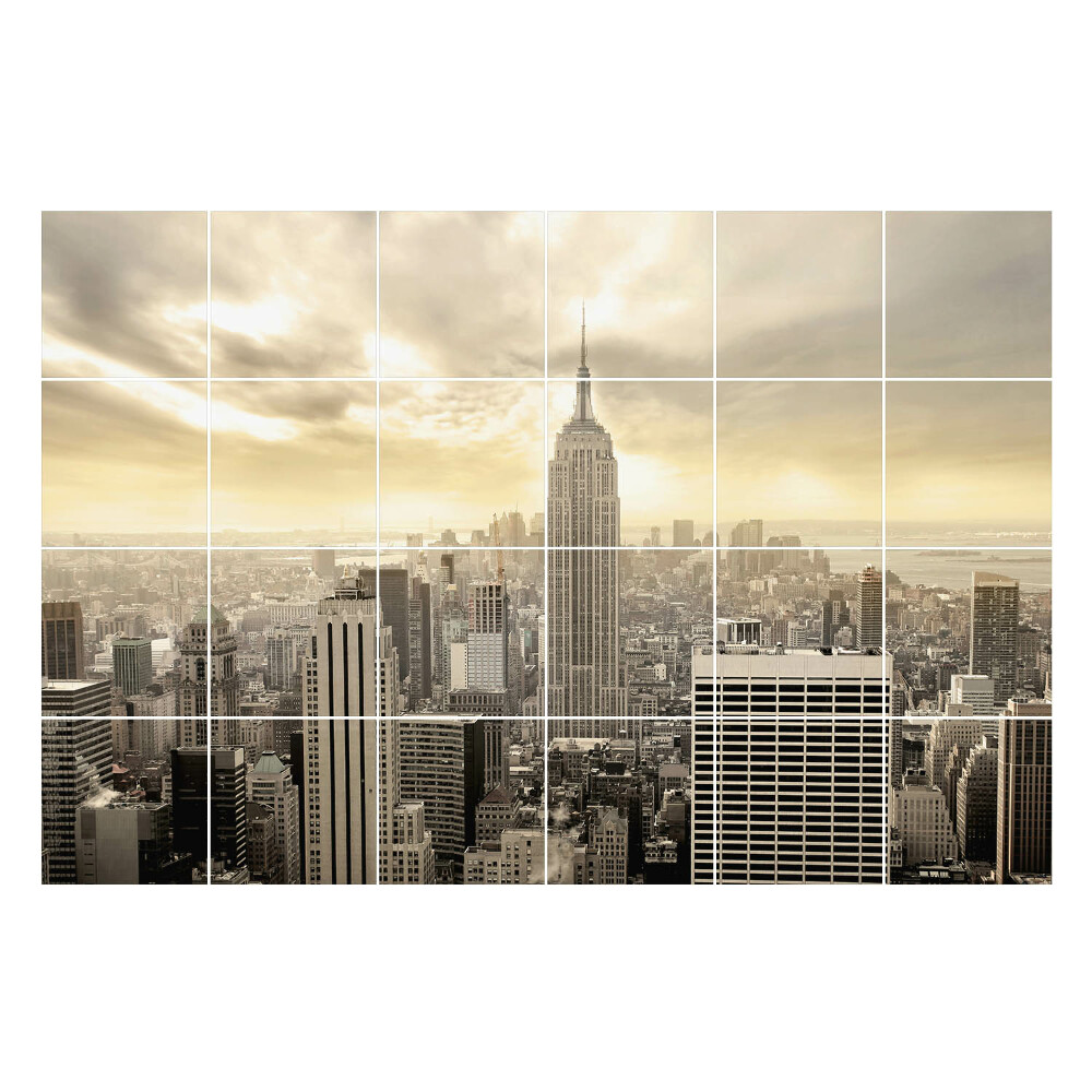 Öntapadós csempe matrica Modern városi panoráma