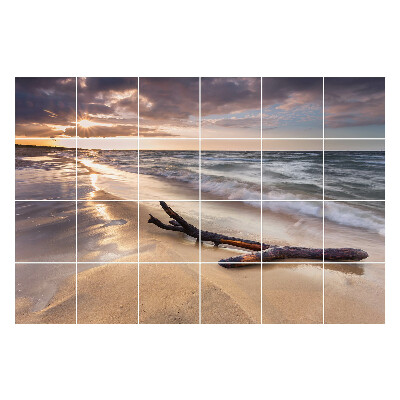 Fali csempe matrica Naplemente a tenger felett