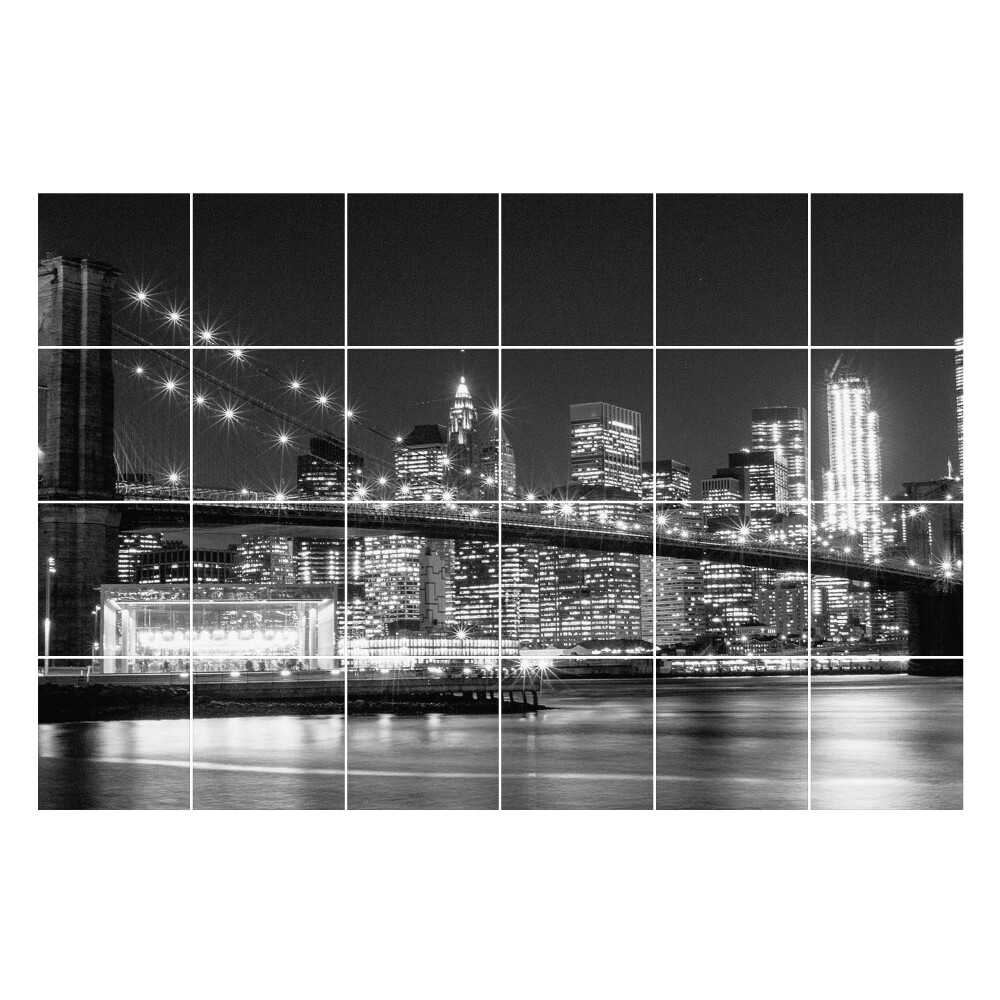 Csempe matrica dekor Híd a város felett éjszaka