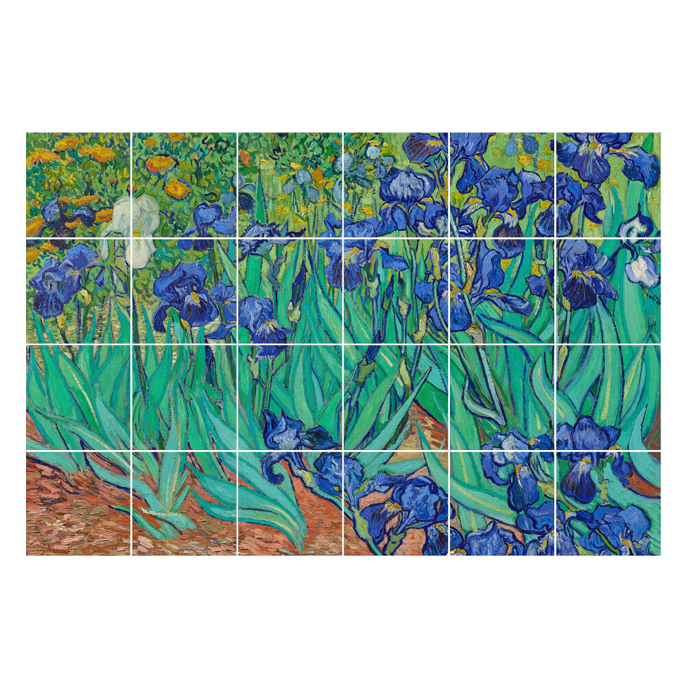 Fali csempe matrica Virágok a kertben