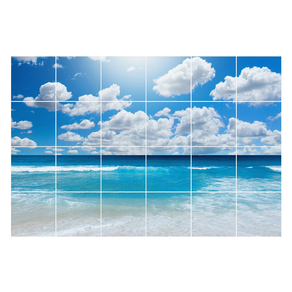 Csempefólia Egy csendes tengerpart hullámokkal