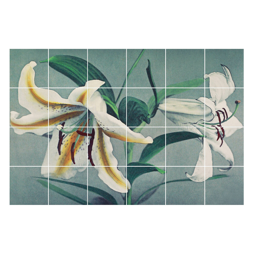 Csempe matrica dekor Liliomok virágkötészete