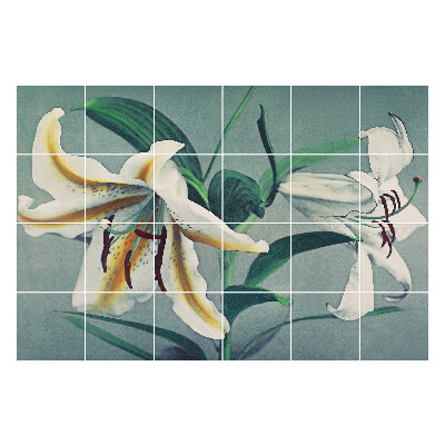 Csempe matrica dekor Liliomok virágkötészete