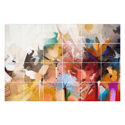 Csempe matrica dekor Absztrakt virágok mozgásban