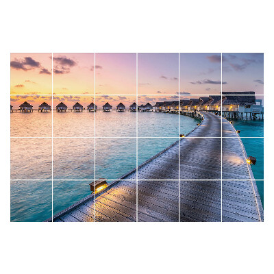 Csempefólia Móló nyugodt víz felett