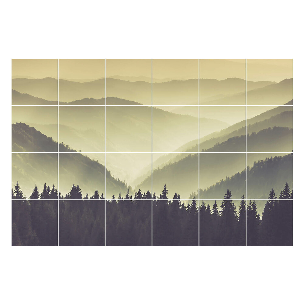 Csempefólia Misztikus hegyi tájak