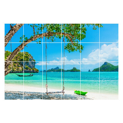 Csempe matrica dekor Hintázz a tenger mellett