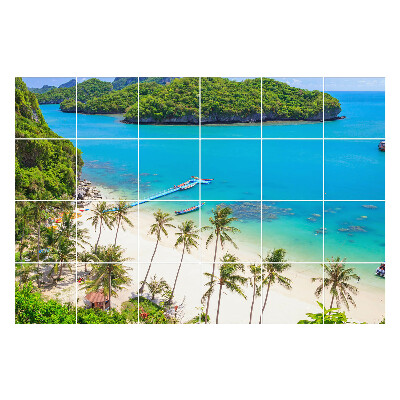 Csempefólia Trópusi strand szigetekkel