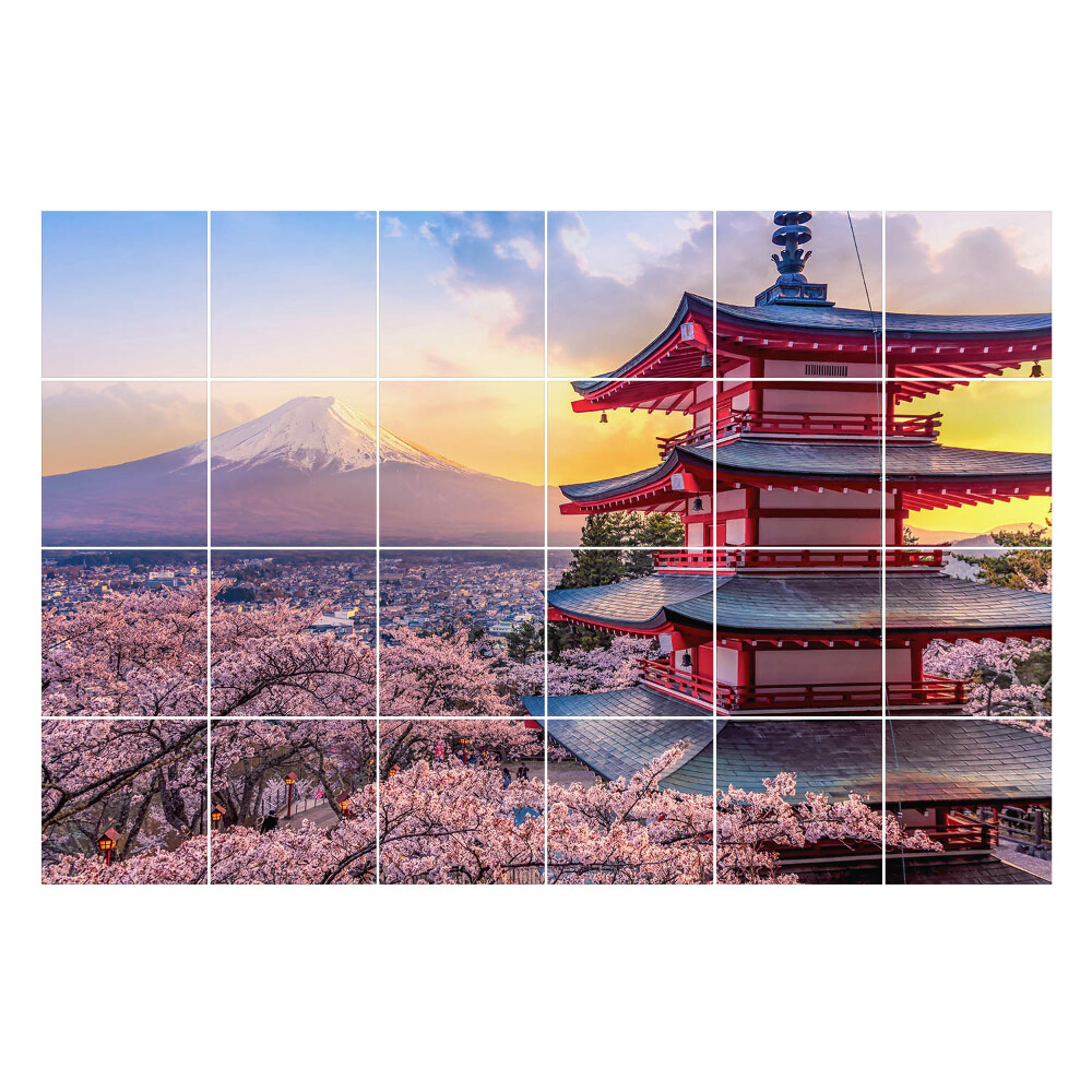 Csempe matrica dekor Egy templom, háttérben egy heggyel